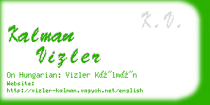 kalman vizler business card